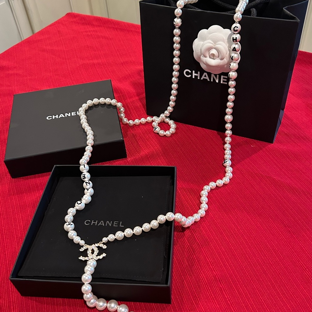Chanel 42 Inch White Pearl Necklace - Picture 7 of 15